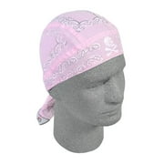 Zan Headgear Flydanna Headwrap Pink Skull Paisley