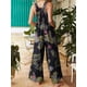 thumbnail image 5 of Mono de mujer con bolsillos, sin mangas, de pierna ancha, de talla grande, 5 of 8