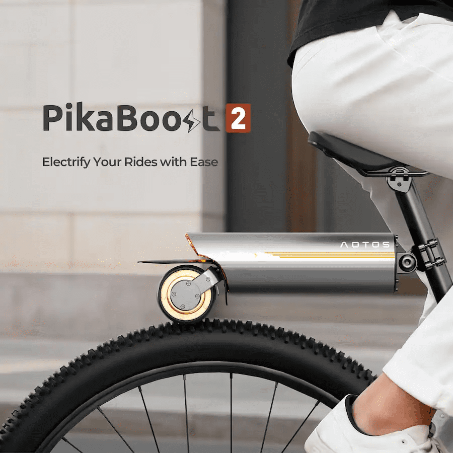 AOTOS PikaBoost2 E-Bike Assist Kit, Pure Assist Mode, Quick DIY Electric Bike Conversion for Mountain & Road Bikes