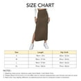 thumbnail image 6 of Slit Long Skirt Elestic High Waist Women Bodycon Solid Color Medium Length for Party Vacation Brownness S, 6 of 6