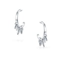 thumbnail image 2 of Bling Jewelry Womens   Goth Biker CZ Hoop Earrings with Arrow Spike Design for Men, 2 of 5