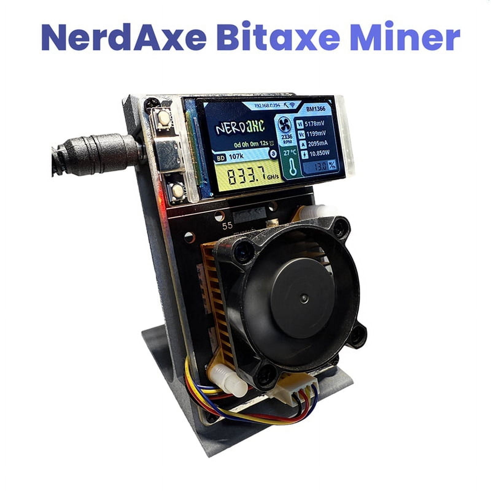 Upgraded NerdMiner Miner 500Gh/S Solo Lottery BTC Miner BM1366 ASIC Chip  Lottery Mining Miner US PLUG - Walmart.com
