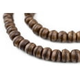 thumbnail image 3 of The Bead Chest Copper Inlaid Brown Bone Mala Beads (10mm), 3 of 4