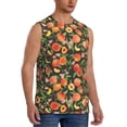 thumbnail image 2 of Pofeuu Fruits Peach Print Men's Muscle T-Shirt, Sleeveless, Muscle Tank, Classic Muscle Tee Top For Men Casual Sleeveless Muscle T-Shirt Trendy Clothes-3X-Large, 2 of 7