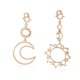 thumbnail image 1 of Pendientes de joyas Hollow-Out Moon Sun Parring Exquisito Parnas colgantes Colgantes Accesorio de moda para decoración de vestimenta Golden 1 par Inevent AP009009-02B, 1 of 6