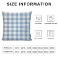 thumbnail image 5 of PHYHOO Checkered Pillow Cushion Cover P, Little Squares and Stripes Pastel Color Repeating Rows Vintage Tile, Decorative Square Accent Pillow Case,Pale Blue White, 5 of 5