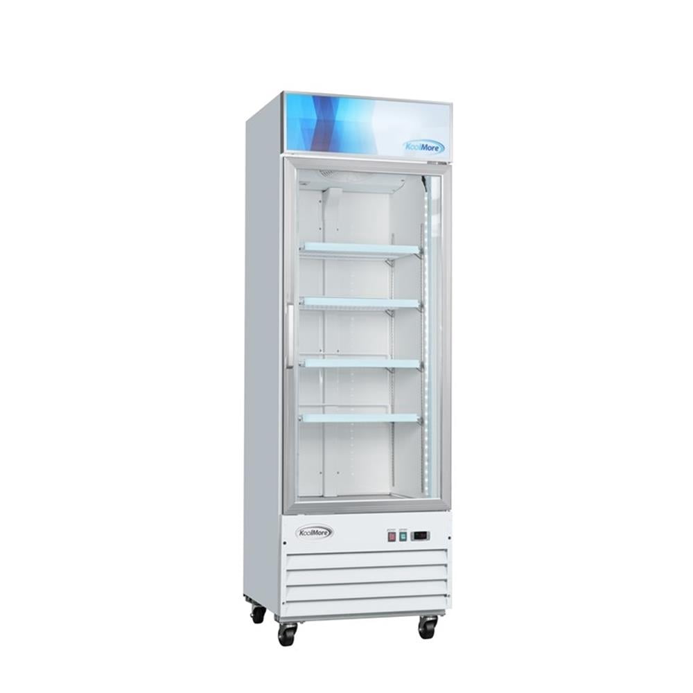 Pemberly Row 27" 1-Door Display Merchandiser Freezer 13 cu. ft. in White