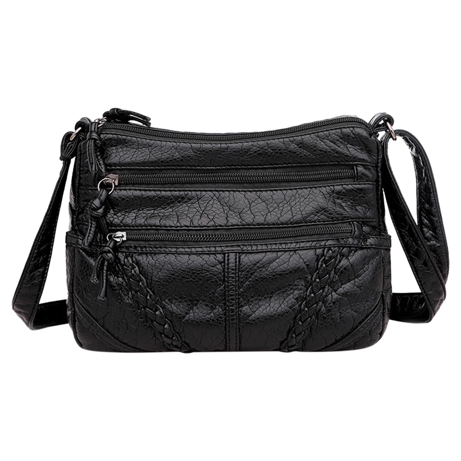 Soft black leather crossbody bag hotsell