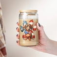 thumbnail image 4 of Patriotic Dachshund 4th of July Independence Paws 16oz Glass Cup Mug Wiener Dog Lover Gifts Idea Glass Can with Bamboo Lid and Straw - 02010, 4 of 5