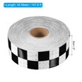 thumbnail image 2 of Uxcell Reflective Tape, Waterproof Self Adhesive High Visibility Caution Warning Safety Tape White/Black, 2 of 7