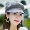 thumbnail image 5 of CoCopeaunts Summer Octagonal Cap Straw Women Beach Thin Newsboy Cap Painter Adjustable Rope Knitted Beret Mesh Breathable Boinas Para Mujer, 5 of 5