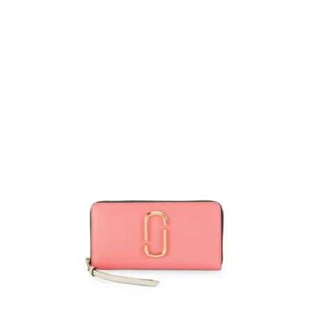 Fabric Continental Wallet - Marc Jacobs Women's Snapshot Standard Continental Leather Wallet - Black / Chianti