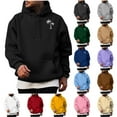 thumbnail image 4 of guisaled Men's Fleece Sweatshirts Hooded Pullover Loose Fit Ultra Soft Hoodies Drawstring Lightweight Warm Casual Hoodie with Pockets, 4 of 5