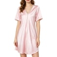 thumbnail image 2 of ZyeKqe Sleep Shirts for Women V Neck Sleeveless Nightgown Casual Lightweight Comfy Loungewear Mini Dress, 2 of 7