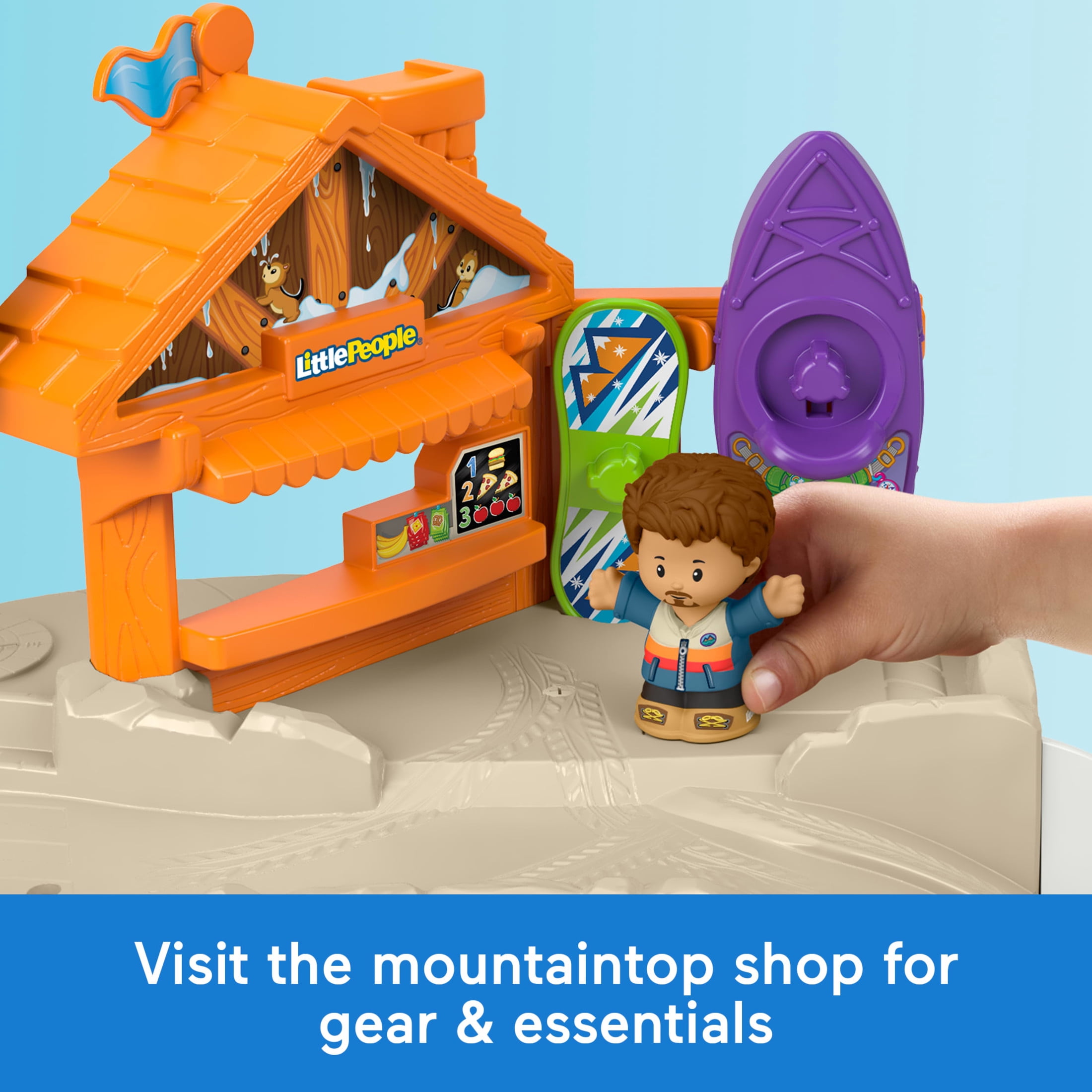 Fisher-Price Little People Ultimate Mountain Playset, Vehicle, Figures & Pieces for Toddler Play