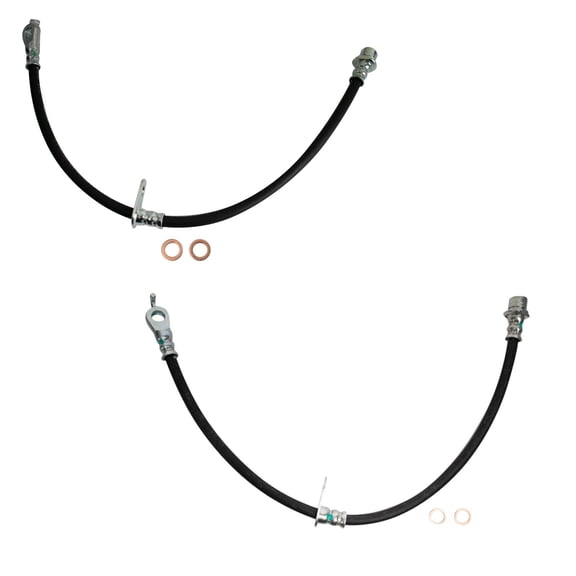 TRQ Front Brake Hose Set BLA63486 Fits Select 2008-2019 Toyota Highlander , 2010-2021 Lexus RX350 , 2010-2021 Lexus RX450h , 2009-2015 Toyota Venza