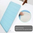 thumbnail image 3 of Memory Foam Bath Mat Non Slip Absorbent Super Cozy Velvet Bathroom Rug Carpet Super Water Absorption Bathroom Carpet Non-Slip Thick Bathroom Mat (20" X 32", Blue), 3 of 5