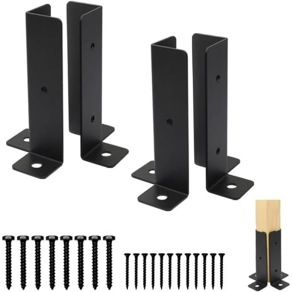 Base Plate Pergola Brackets Fence Kit Mailbox Mount (4 pcs)