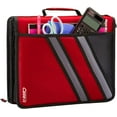 thumbnail image 3 of Case-it Z-Binder Two-in-One 1.5-Inch D-Ring Zipper Binders, Red, 3 of 8