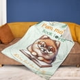 thumbnail image 4 of Pomeranian Mother Book Lover Living That Dog Mom Life Happy Mother's Day Cozy Fleece Blanket Pom Dog Lover Gifts Warm Soft Throw Blanket - 03004, 4 of 5