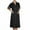 Black, variant on YABCSAZ Nurse Dress for Women's Button Down Lapel Short Sleeve Scrub Uniforms with Pockets Lightweight Scrubs Workwear Spa Salons Staff Solid Housekeeping Hospital Nurse Scrub Coat Uniform Dress