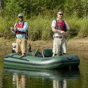 Sea Eagle StealthStalker STS10 Frameless Inflatable 101 Green Fishing Boat for 1-2 People, Lightweight, Transportable, Stowable- for Rivers, Lakes, Bays- Pro Solo Package