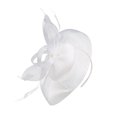 thumbnail image 2 of Ukumplol Women's Fascinators Kentucky Derby Hats for Women Tea Party Hats for Women 2023 Fascinator Hat Flower Feather Mesh Tea Party Hairband for Women Fascinators Hats for Women White 1 One Size, 2 of 7