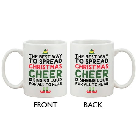 Cute Holiday Coffee Mug - The Best Way to Spread Christmas Cheer 11oz (Best Way To Ship Christmas Gifts)