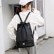 thumbnail image 3 of Mochila de gimnasio Mochila impermeable con compartimento para zapatos Mochila de viaje ligera negra, 3 of 5