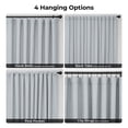 thumbnail image 6 of Heather Grey Faux Linen Extra Wide Room Darkening Curtain (1 Panel), Heather Grey, 100W X 96L, 6 of 10