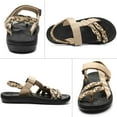 thumbnail image 3 of MEGNYA Hiking Sandals for Women, Comfortable Walking Flip Flop Sandals with Arch Support, Athletic Sandals with Hook and Loop Straps for Beach Vacation Adventure, 3 of 6