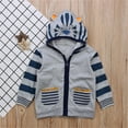thumbnail image 2 of Boys Jacket 4t Tropical Flexible Children's Jackets for Casual Activities Slim-Fit Jackets for Fashion-Conscious Kids Slim Fit Adjustable Hood Weather Jackets Grey, 110, 2 of 9