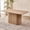 Natural Wood Grain, variant on 63" Rectangle Dining Table for 4-6 Person, Modern Mid-century Farmhouse Large Kitchen Table w/Wood Strip Pedestal Base, Rustic Dinner Table for Breakfast Dining Reception Room, Brown