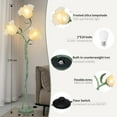 thumbnail image 6 of Flower Floor Lamp for Living Room, Tall Flower Reading lamp with Flexible Neck Shaft for Bedroom Decor, Modern Corner Floor Lamps with 3-Color Temperatures LED Bulb, 6 of 15