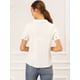 thumbnail image 5 of Camisa de Manga Corta Allegra K Suave Con Botones Cuello Peter Pan Dulce Mujer Blanco XS, 5 of 6