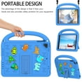 thumbnail image 3 of Dteck Crossbody Strap Kids Case for 6th/5th Generation (2018/2017),iPad Air/Air 2,iPad Pro 9.7 inch 2016,Cute EVA Hand Grip Case Shockproof Kickstand Cover with Shoulder Strap,Blue, 3 of 6