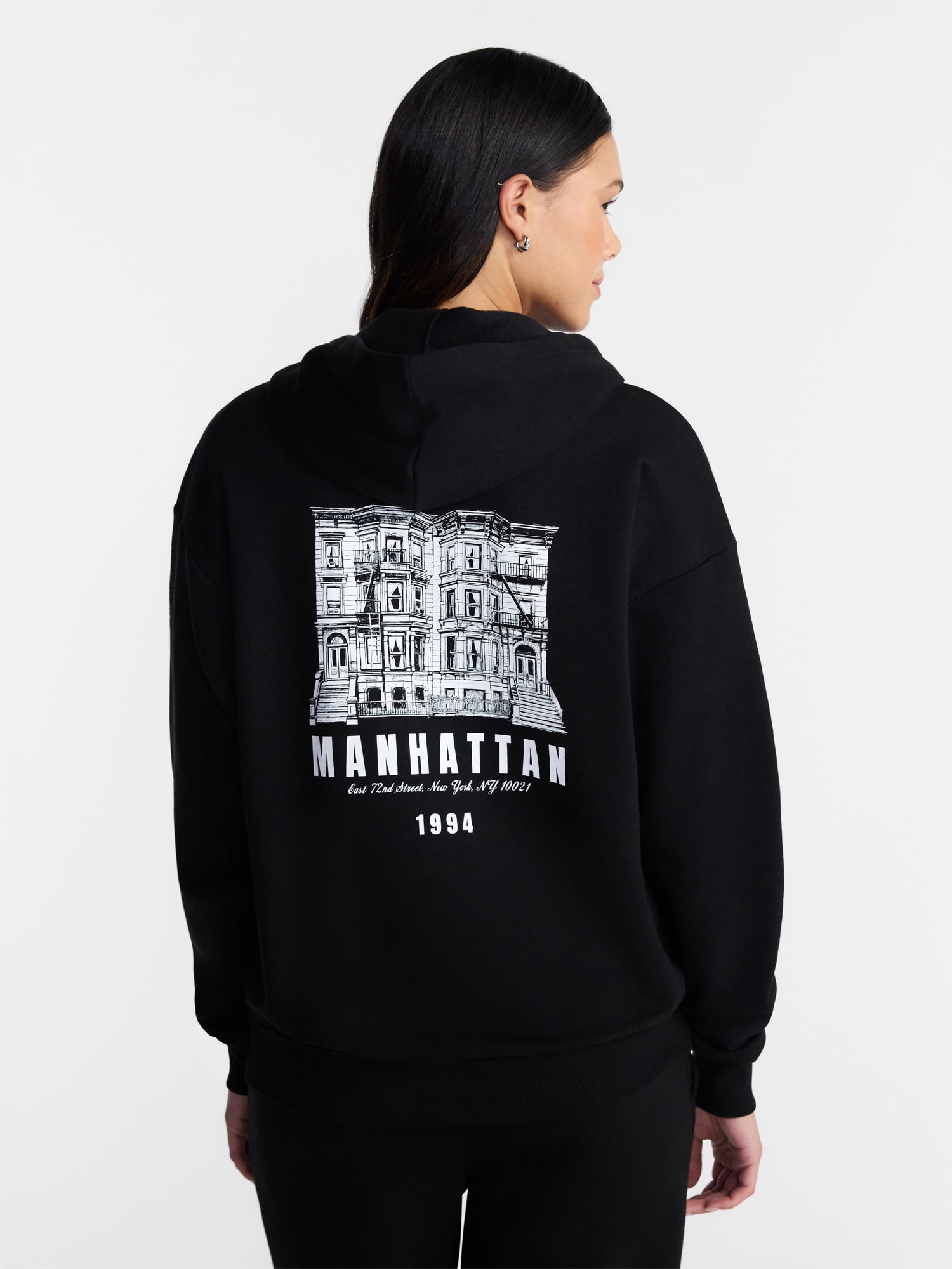 No Boundaries Graphic Fleece Hoodie, Women's XXS-XXL