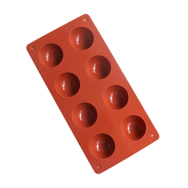 Advancent Mousse de media bola de 8 cavidades DIY postre Muffin Chocolate molde galleta molde para hornear Herramientas y accesorios para hornear Advancent HA001789-00