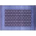thumbnail image 1 of Ahgly Company Machine Washable Indoor Rectangle Oriental Blue Industrial Area Rugs, 5' x 7', 1 of 4