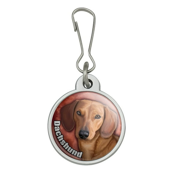 Dachshund Wiener Dog Pet Jacket Handbag Purse Luggage Backpack Zipper Pull Charm