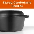 thumbnail image 7 of Commercial CHEF CHFL508 Seasoned Cast Iron 5 Quart Dutch Oven with Skillet Lid, 7 of 7