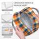 thumbnail image 3 of Balery Warm Orange Plaid Bolsa de Almuerzo para Mujeres, Caja de Almuerzo, Bolsa de Almuerzo Pequeña Impermeable, Tote de Almuerzo Reutilizable con Gran Capacidad, 3 of 6