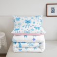 thumbnail image 5 of Manfei Cute Blue Bowtie Twin Comforter Sets,Kawaii Bowknot Bedding Set,Pink Reversible,2pcs,1 Comforter and 1 Pillowcase, 5 of 7