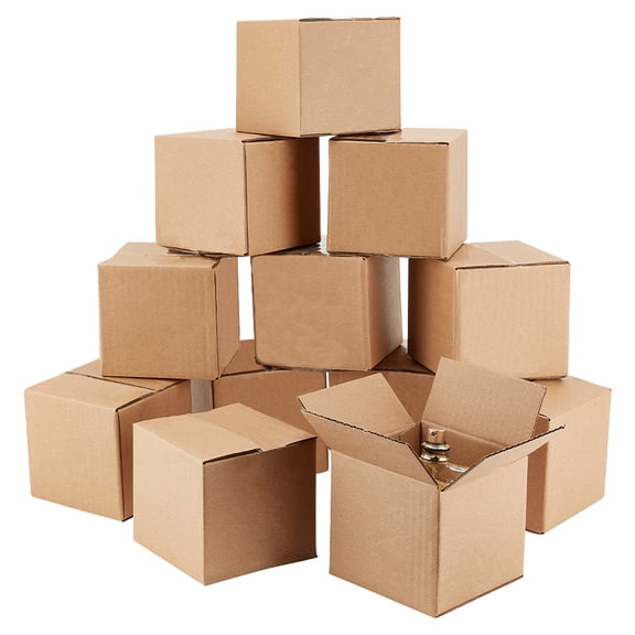 12pcs Shipping Boxes Small Business Packaging Supplies Brown Corrugated Cardboard Boxes Mailing Boxes for Packing