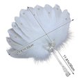 thumbnail image 3 of Byfri White Exquisite Feather Hand Fan Vintage Folding Handheld Fan for Dance Party 30x30cm, 3 of 7