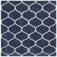 thumbnail image 1 of Safavieh Hudson Shag Collection SGH280C Navy and Ivory Square Area Rug, 7 feet Square (7' Square), 1 of 5