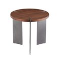 thumbnail image 7 of GZXS Modern Small Round Side Table, Brown MDF Top with Steel Frame, Minimalist End Table for Home, Bedroom, Small Space - 19.68"Dia x 19.68"H, 7 of 7