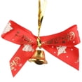 thumbnail image 1 of Christmas Ribbon Bow Decorations, Exquisite for Festive Scenes, 7.5*5cm, Red and Green, Polyester, Reusable and Lightweight, 1 of 8