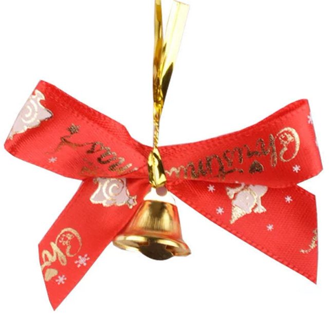 Christmas Ribbon Bow Decorations, Exquisite for Festive Scenes, 7.5*5cm, Red and Green, Polyester, Reusable and Lightweight