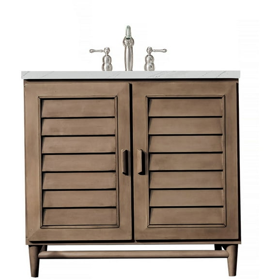James Martin Vanities 620-V36-3Enc Portland 36" Free Standing Single Basin Hardwood Vanity